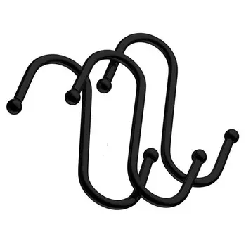 крючок для рейлинга 70x40x12мм черный матовый 3шт декорированный