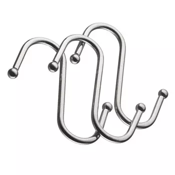 крючок для рейлинга 70x40x12мм хром 3шт декорированный