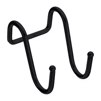 крючок для рейлинга двойной 50x65x75мм черный декорированный