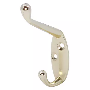 крючок двойной для вешалки Larvij LK0401GO металл золотистый