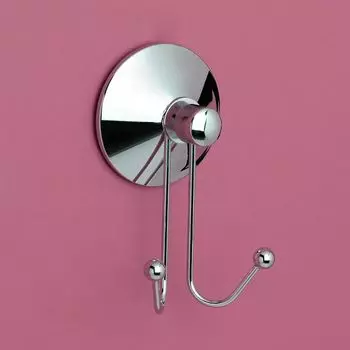 крючок двойной VERRAN Real вакуумные присоски хром