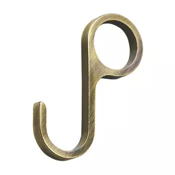 крючок на рейлинг несъемный плоский античная бронза