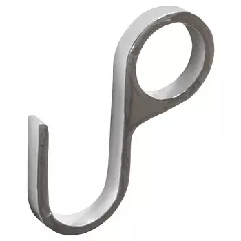 крючок на рейлинг несъемный плоский хром