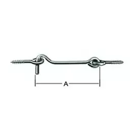 крючок накидной, 60 мм, с осью