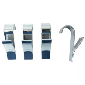 крючок одинарный B22 универсальный 4 шт пластик хром