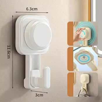 крючок одинарный пластик белый
