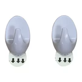 крючок самоклеящийся JETSERVICE малый белый овал до 2кг 2шт