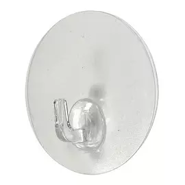 крючок самоклеящийся JETSERVICE прозрачный круглый до 2кг 1 шт