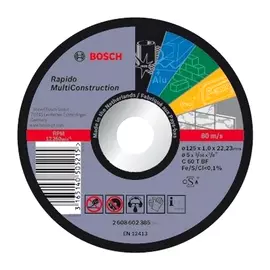 круг отрезной BOSCH Multiconstruction 125x22,2х1,0мм