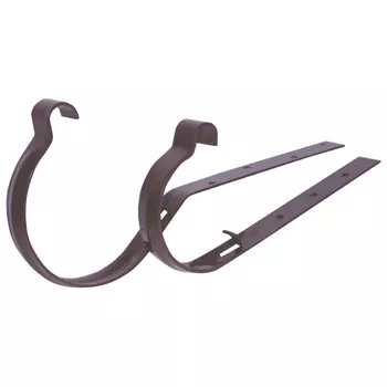 крюк желоба металл Profil D90мм коричневый