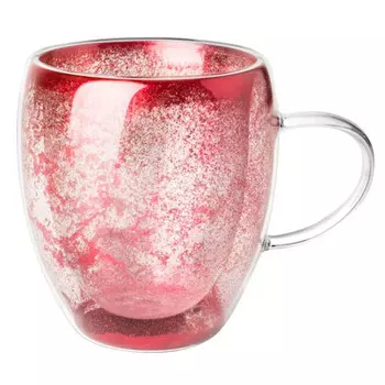 кружка ATMOSPHERE Aura of glitter 350мл двойная стенка термостекло
