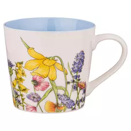 кружка LEFARD Цветы голубая 400мл фарфор