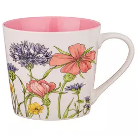 кружка LEFARD Цветы розовая 400мл фарфор
