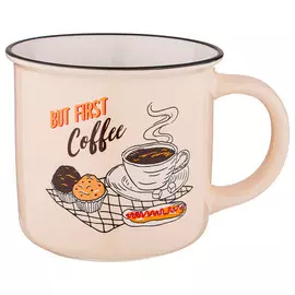 кружка LEFARD Кофемания 355мл фарфор бежевая