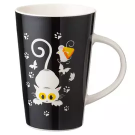 кружка LEFARD Котомания 450мл фарфор черная