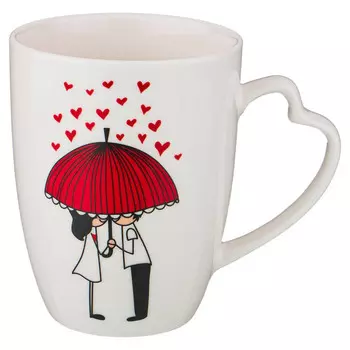 кружка LEFARD Влюбленные под зонтом 340мл фарфор