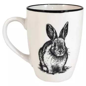 кружка MOST Черно-белый кролик 300мл фарфор