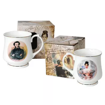кружка MOST Пушкин и Наталья 300мл фарфор под.кор.