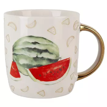 кружка NOUVELLE HOME Фрукты арбуз 350мл фарфор