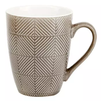 кружка NOUVELLE HOME Пастель бежевая 380мл фарфор ромбы