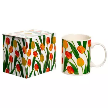 кружка OLAFF Тюльпаны 350мл фарфор