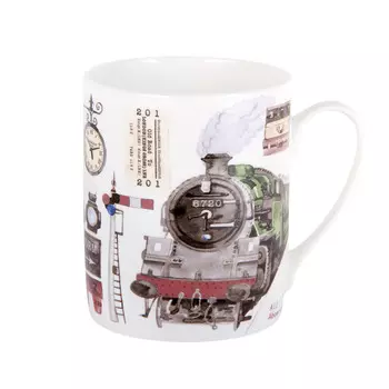 кружка QUINSBERRY Ричард Поезда 520мл костяной фарфор