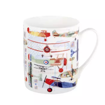 кружка QUINSBERRY Ричард Самолеты 520мл костяной фарфор