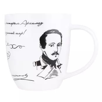 кружка QUINSBERRY Золотой век Лермонтов М.Ю. 420мл костяной фарфор