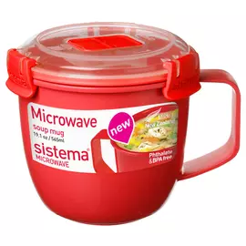 кружка SISTEMA Microwave 565мл 4 замка суповая пластик