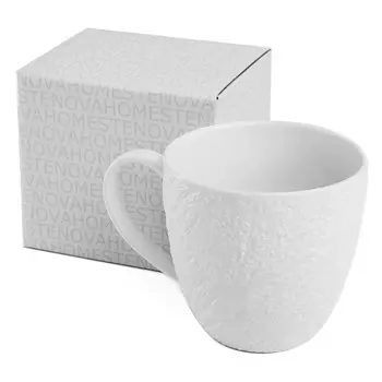 кружка STENOVA HOME Lava 420 мл фарфор белый