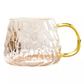 кружка TALLER 410мл бороликатное стекло с янтарной ручкой
