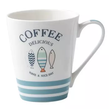 кружка TODELIA Рыбы три рыбы 300мл костяной фарфор