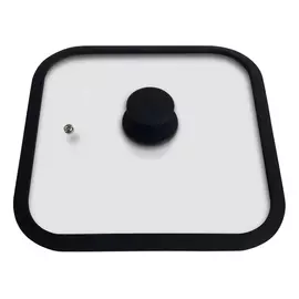 крышка MALLONY, 26х26 см, стекло, силиконовый ободок, паровыпуск