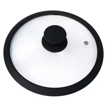 крышка MALLONY, 28 см, стекло, силиконовый ободок, паровыпуск