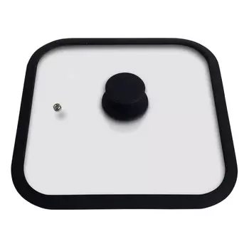 крышка MALLONY, 28х28 см, стекло, силиконовый ободок, паровыпуск