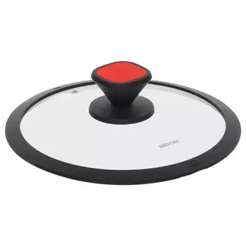 крышка NADOBA Gusta 24см с пароотводом стекло, силиконовый ободок