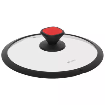 крышка NADOBA Gusta 26см с пароотводом стекло, силиконовый ободок
