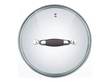 крышка RONDELL, 24 см, Mocco стекло с ободком, силиконовая ручка