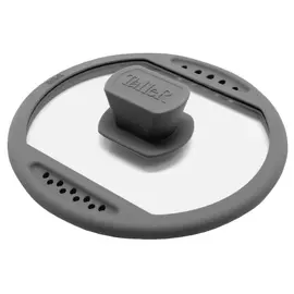 крышка TALLER 28см силиконовый обод со сливом стекло