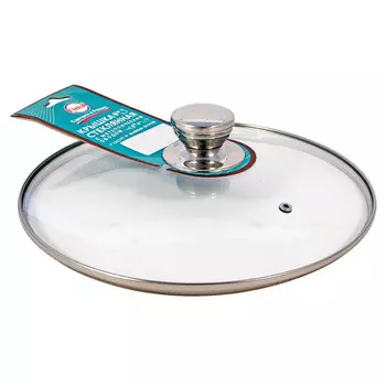 крышка TIMA 16см с пароотводом стекло, нерж.сталь