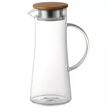 кувшин TODELIA Классика 1,5л с фильтром стекло, дерево, нерж.сталь