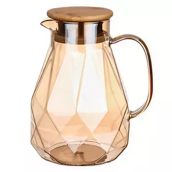 кувшин TODELIA Призма 1,5л с фильтром стекло, дерево, нерж.сталь