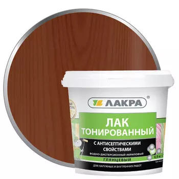лак акриловый ЛАКРА махагон 0,9кг, арт.0007566