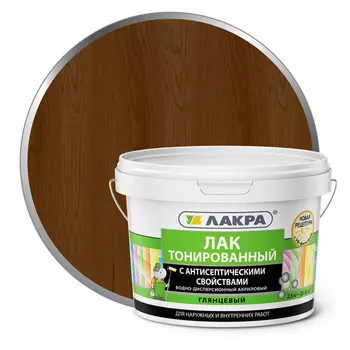 лак акриловый ЛАКРА орех 2,5кг, арт.0007571