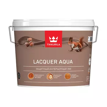 лак акриловый TIKKURILA Lacquer Aqua интерьерный 9л матовый, арт.700001139