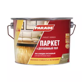 лак алкидно-уретановый PARADE L10 паркетный полуматовый 2,5л, арт.0006105