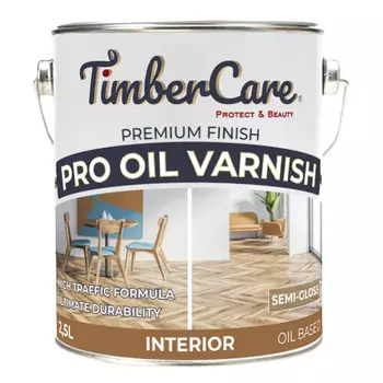лак алкидно-уретановый паркетный TimberCare Pro Oil Varnish 2,5л полуглянцевый, арт.350071