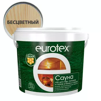 лак для сауны EUROTEX 0,9кг, арт.80198