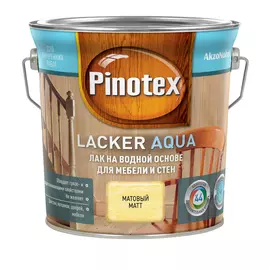 лак для стен и мебели PINOTEX Lacker Aqua 2,7л матовый, арт.5254106