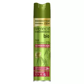 лак для волос ПРЕЛЕСТЬ Bio Экстракт бамбука 250 мл, экстрафиксация
